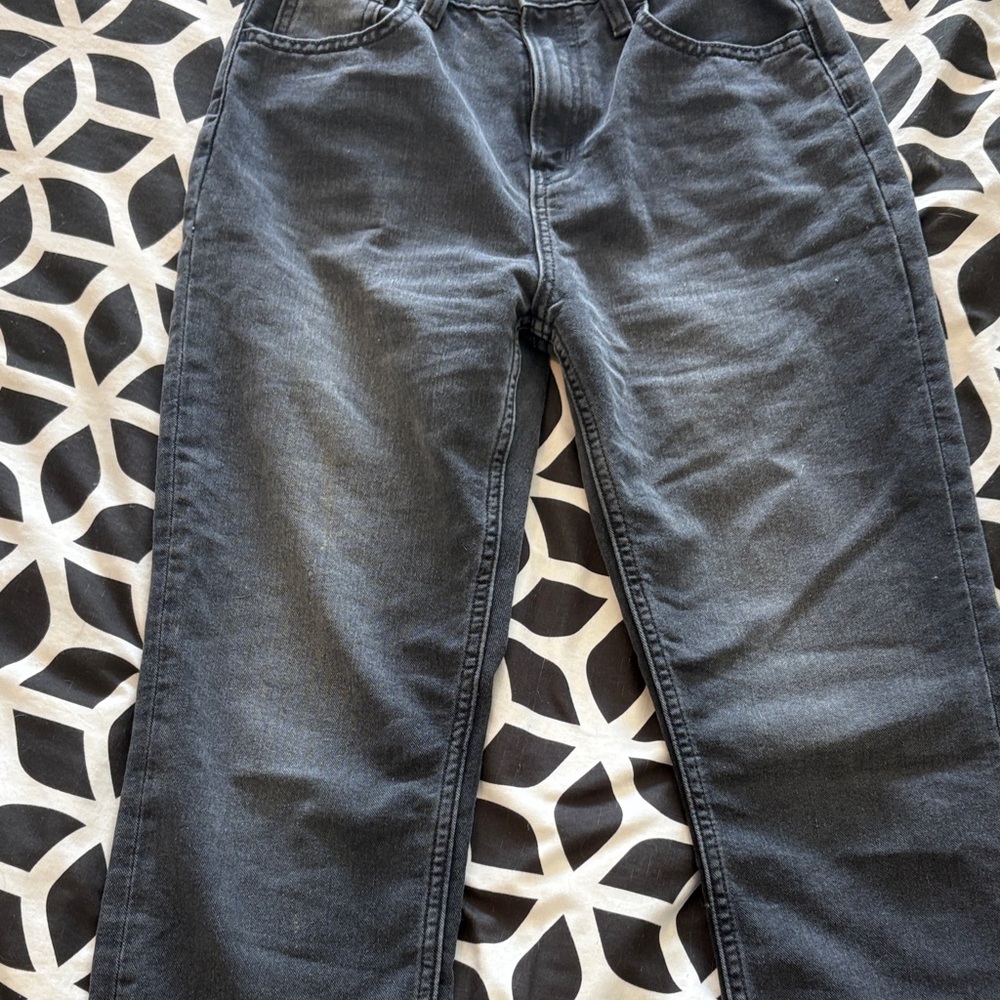 Girls slouchy straight  Black Jeans
